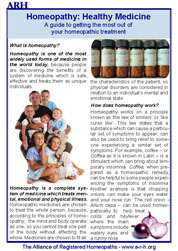 homeopathy leaflets